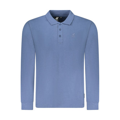 Polo Shirt by U.S. Grand Polo for men in cotton blue presents a crisp silhouette, artfully detailed with a crisp and crisp .