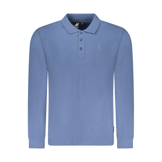 Polo Shirt by U.S. Grand Polo for men in cotton blue presents a crisp silhouette, artfully detailed with a crisp and crisp .