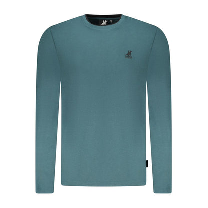 T-Shirt by U.S. Grand Polo for men in cotton green & signature showcases a fashionable silhouette, elegantly detailed with a fashionable and crew neckline for a sophisticated, high-fashion look.