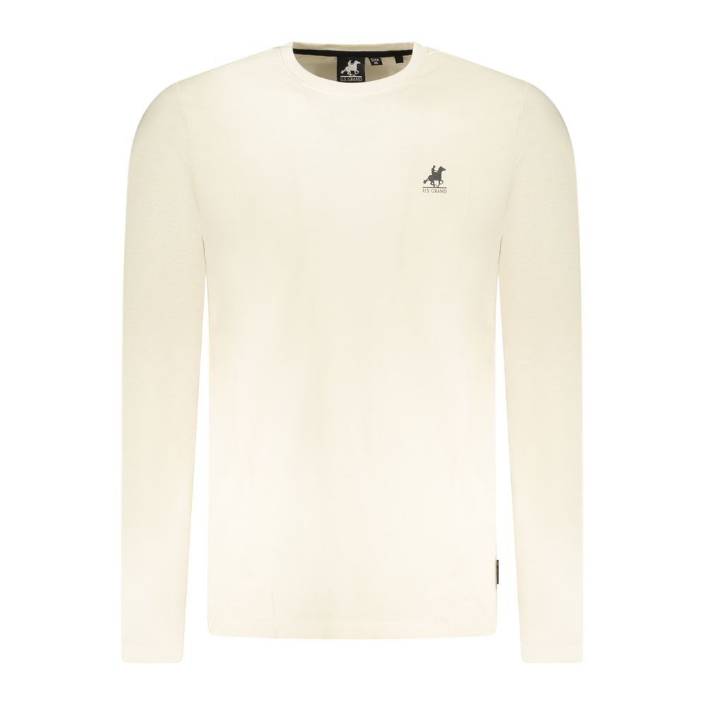 Polo Shirt by U.S. Grand Polo for men in cotton beige & print showcases a sharp silhouette, detailed with a refined and sharp for a sophisticated finish.