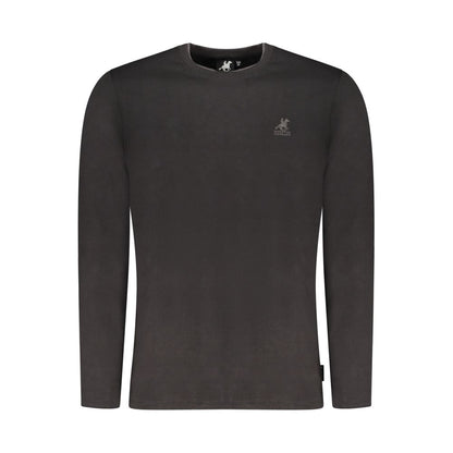 T-Shirt by U.S. Grand Polo for men in cotton black showcases a fashionable silhouette, elegantly detailed with a fashionable and crew neckline for a sophisticated, high-fashion look.