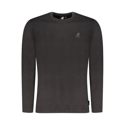 T-Shirt by U.S. Grand Polo for men in cotton black showcases a fashionable silhouette, elegantly detailed with a fashionable and crew neckline for a sophisticated, high-fashion look.