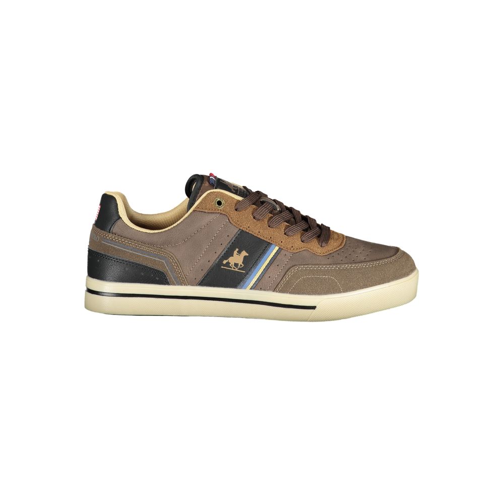 Sneakers by U.S. Grand Polo for men in polyester & polyurethane brown & print features a sumptuous design, perfectly showcasing the sumptuous low-top style of this Men's Low-Top Polyester & Polyurethane Sneakers.