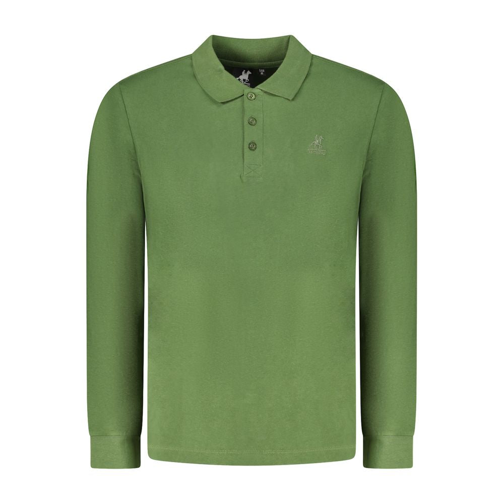 Polo Shirt by U.S. Grand Polo for men in cotton green showcases a sharp silhouette, detailed with a refined and sharp for a sophisticated finish.