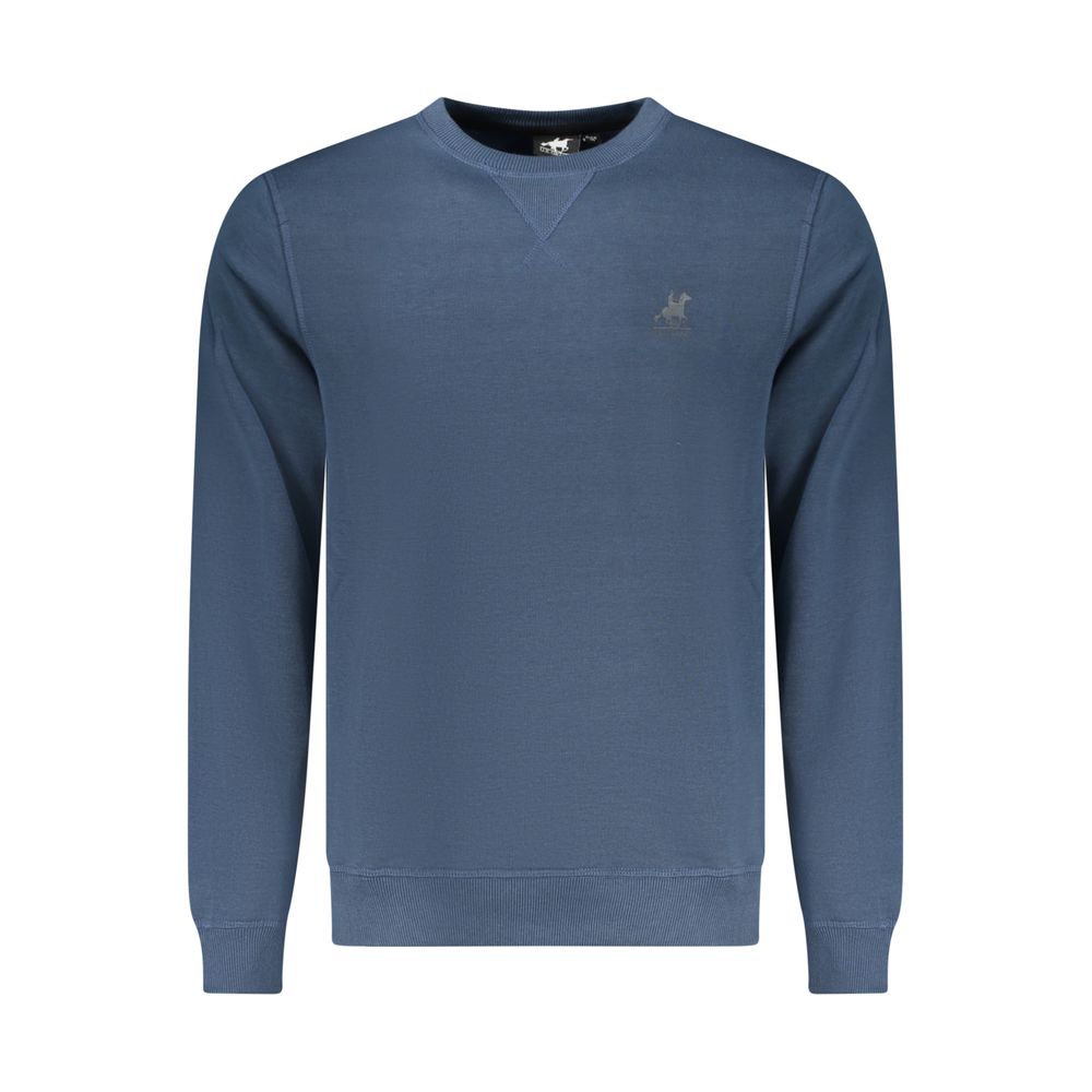 Sweatshirt by U.S. Grand Polo for men in cotton polyester blue & print features an enviable silhouette, showcasing a premium long-sleeve and refined crew neckline for a truly enviable finish.