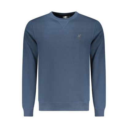 Sweatshirt by U.S. Grand Polo for men in cotton polyester blue & print features an enviable silhouette, showcasing a premium long-sleeve and refined crew neckline for a truly enviable finish.