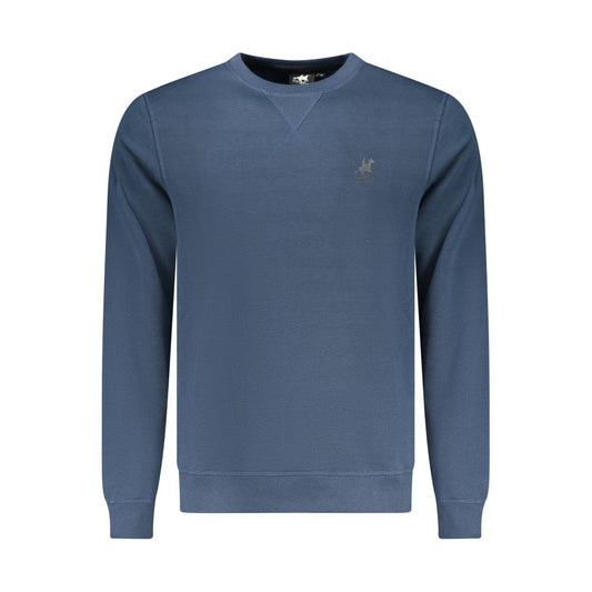 Sweatshirt by U.S. Grand Polo for men in cotton polyester blue & print features an enviable silhouette, showcasing a premium long-sleeve and refined crew neckline for a truly enviable finish.