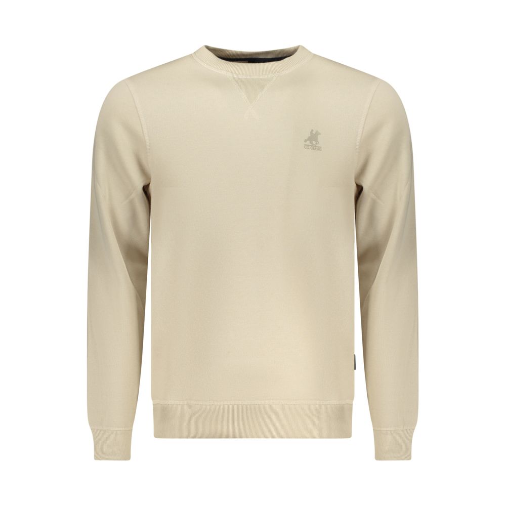 Sweatshirt by U.S. Grand Polo for men in cotton polyester beige & print features an exquisite silhouette, showcasing and crew neckline details for a exquisite look.