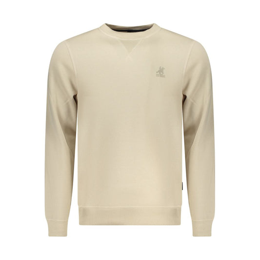 Sweatshirt by U.S. Grand Polo for men in cotton polyester beige & print features an exquisite silhouette, showcasing and crew neckline details for a exquisite look.