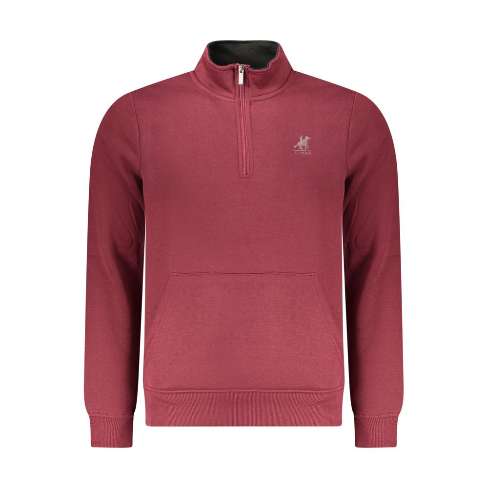 Sweatshirt by U.S. Grand Polo for men in cotton polyester red & print features an provocated silhouette, detailed with a provocated and a refined for a sophisticated aesthetic.