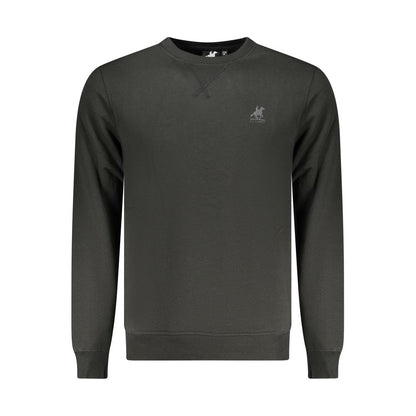 Sweatshirt by U.S. Grand Polo for men in cotton polyester black & print showcases a slouchy chic silhouette, artfully detailed with a slouchy chic crew neckline and for a slouchy chic finish.
