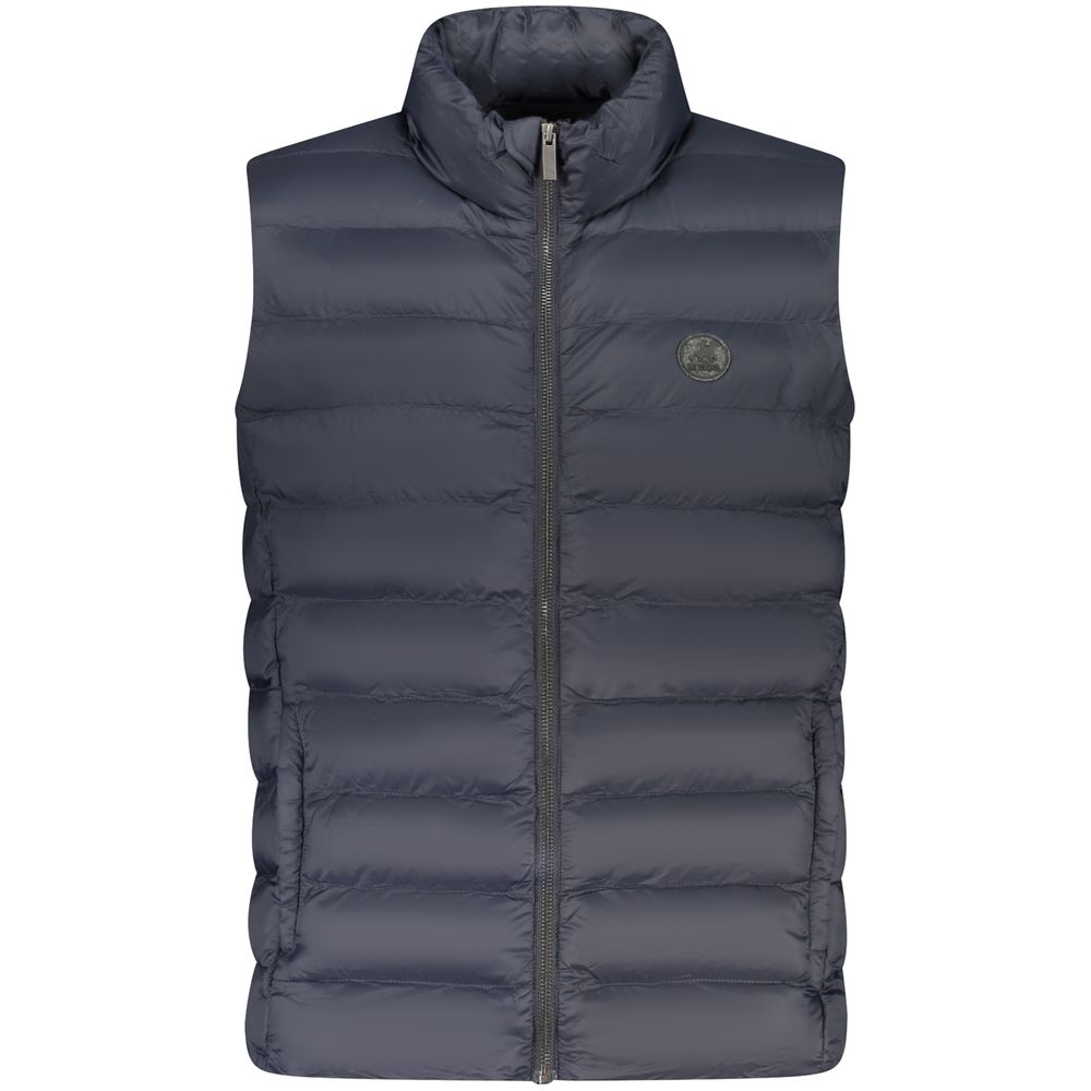 Vest by U.S. Grand Polo for men in polyester black & blue features an on trend silhouette, showcasing a sophisticated and premium lightweight & pockets for a truly on trend finish.