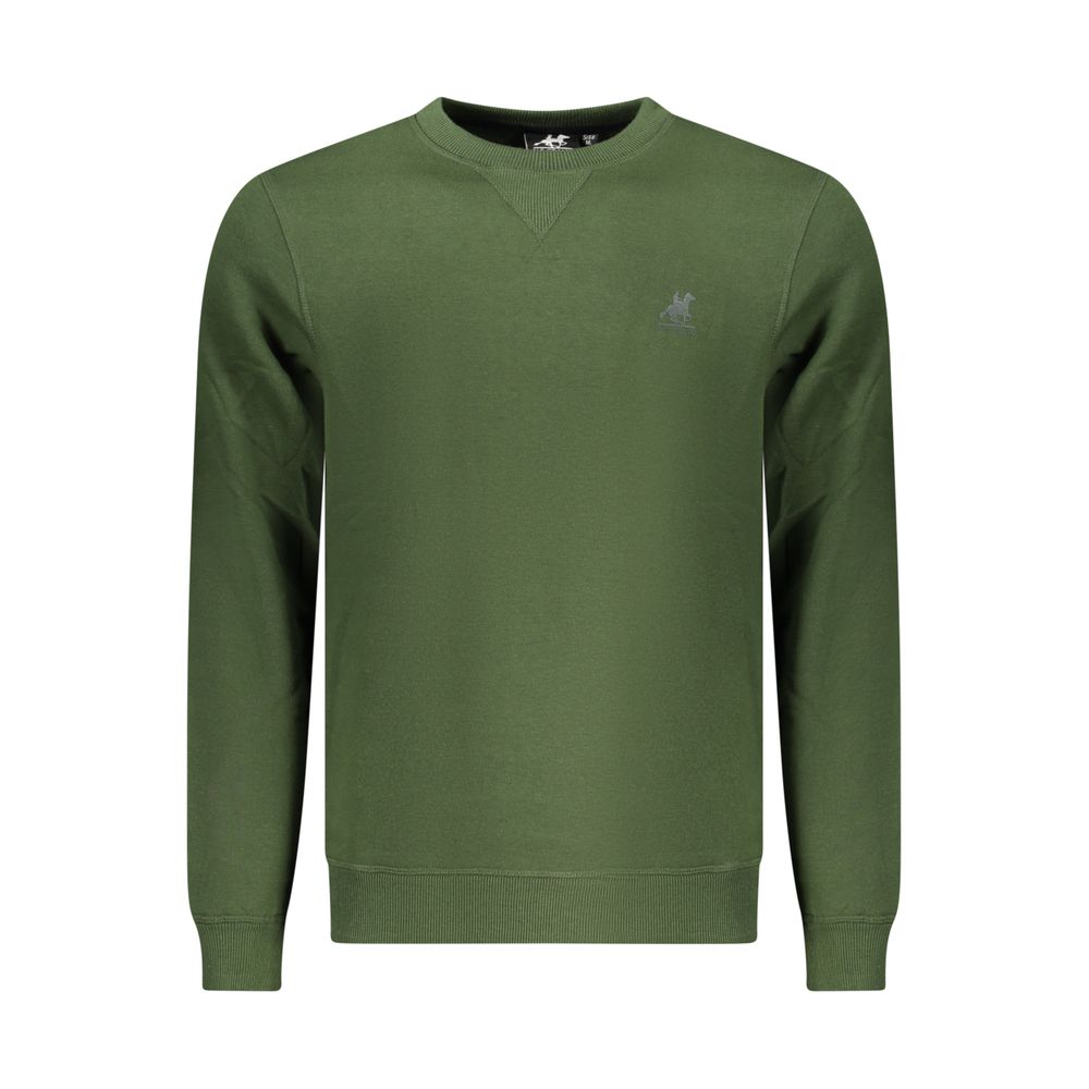 Sweatshirt by U.S. Grand Polo for men in cotton polyester green, signature & print presents a smart casual silhouette, featuring a smart casual crew neckline and long-sleeve for a sophisticated look.