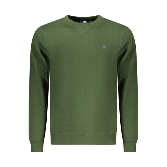 Sweatshirt by U.S. Grand Polo for men in cotton polyester green, signature & print presents a smart casual silhouette, featuring a smart casual crew neckline and long-sleeve for a sophisticated look.