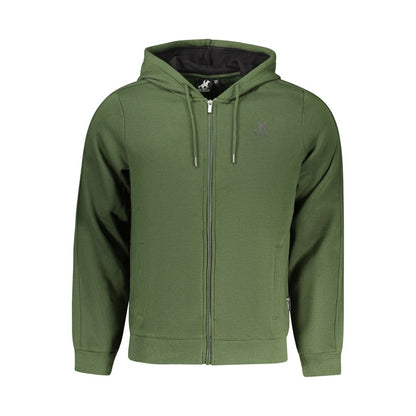 Hooded Sweatshirt Hoodie by U.S. Grand Polo for men in cotton polyester green & print features an avant-garde silhouette, showcasing a sophisticated hooded neckline and detail for a truly avant-garde finish.