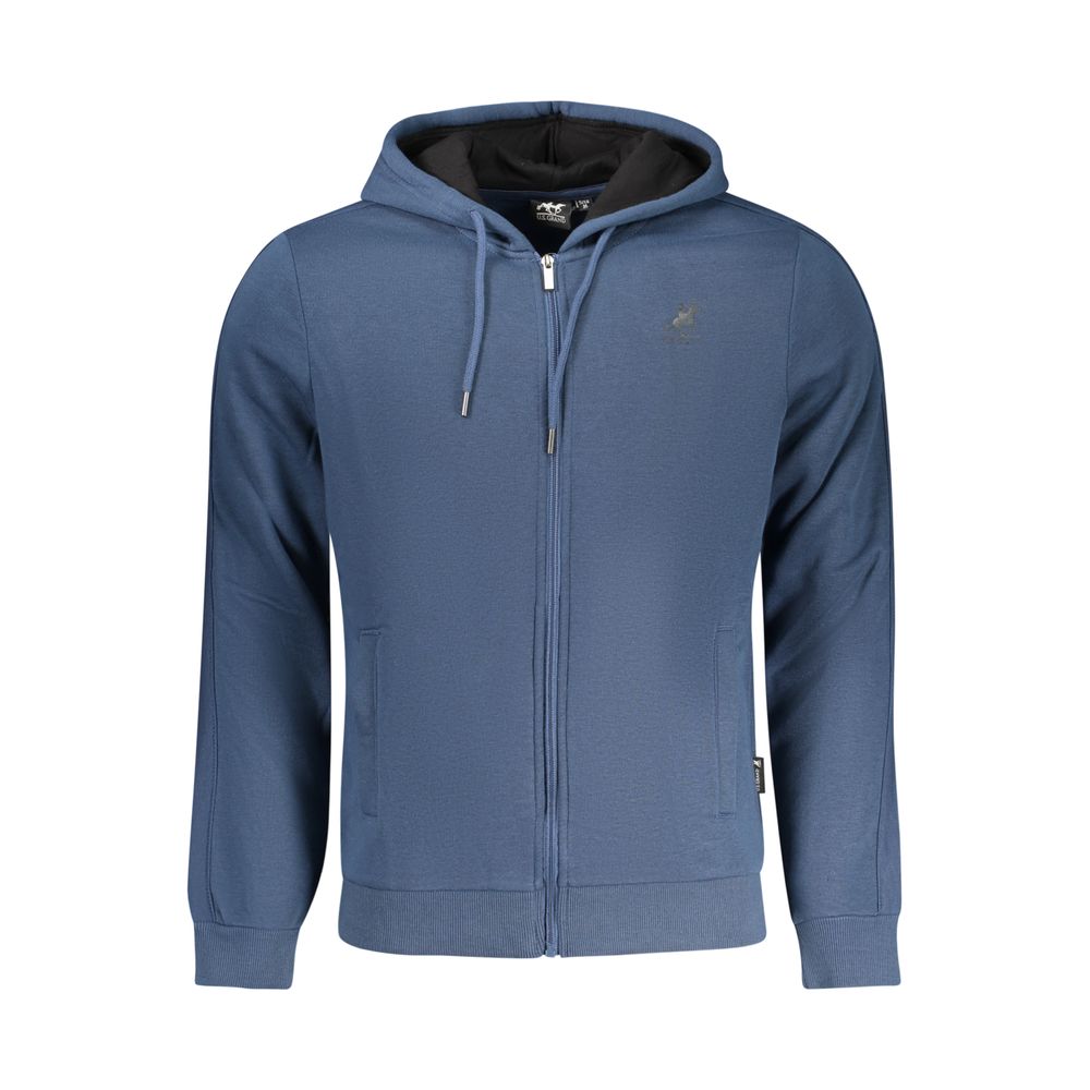 Hooded Sweatshirt Hoodie by U.S. Grand Polo for men in cotton polyester blue & print showcases a city-ready silhouette, artfully detailed with a signature hooded neckline and for a city-ready finish.