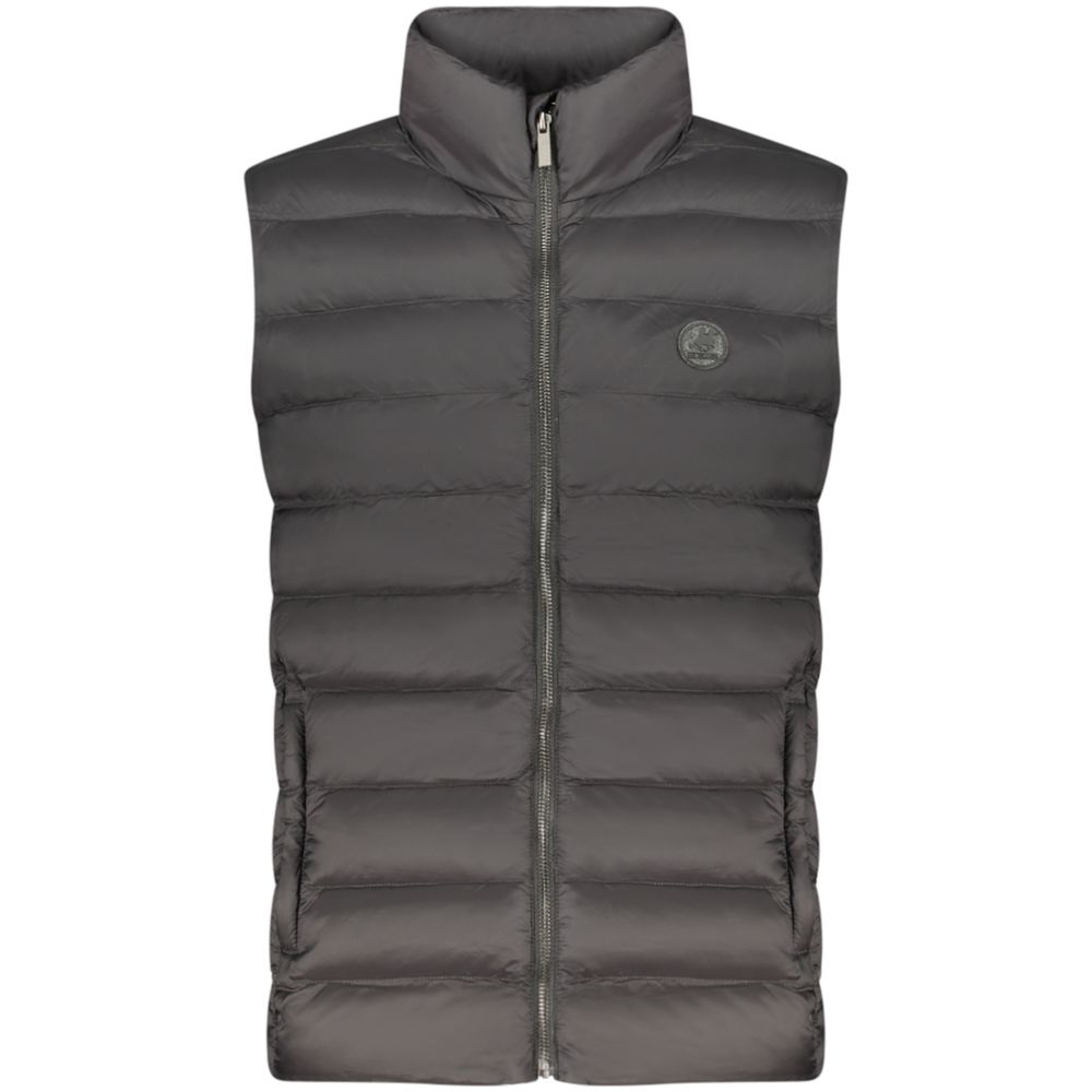 Vest by U.S. Grand Polo for men in polyester black & signature features an on trend silhouette, showcasing a sophisticated and premium lightweight & pockets for a truly on trend finish.
