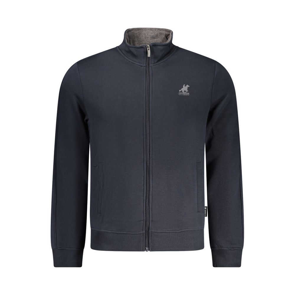 Sweatshirt by U.S. Grand Polo for men in cotton polyester blue features an provocated silhouette, detailed with a provocated and a refined for a sophisticated aesthetic.