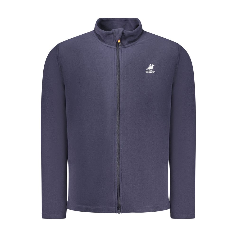 Sweatshirt by U.S. Grand Polo for men in polyester blue showcases a slouchy chic silhouette, artfully detailed with a slouchy chic and for a slouchy chic finish.