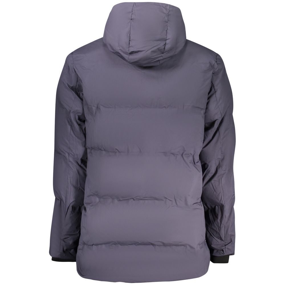 Hooded Windbreaker Jacket by U.S. Grand Polo for men in polyester blue presents a resilient silhouette, artfully detailed with a sophisticated hooded neckline and functional lightweight, pockets, hooded & windproof for a resilient finish.