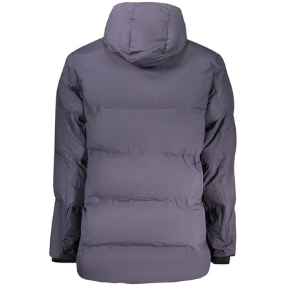 Hooded Windbreaker Jacket by U.S. Grand Polo for men in polyester blue presents a resilient silhouette, artfully detailed with a sophisticated hooded neckline and functional lightweight, pockets, hooded & windproof for a resilient finish.