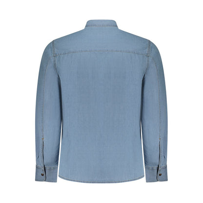 Polo Shirt by U.S. Grand Polo for men in denim cotton azzurro & signature presents a crisp silhouette, artfully detailed with a crisp and crisp .
