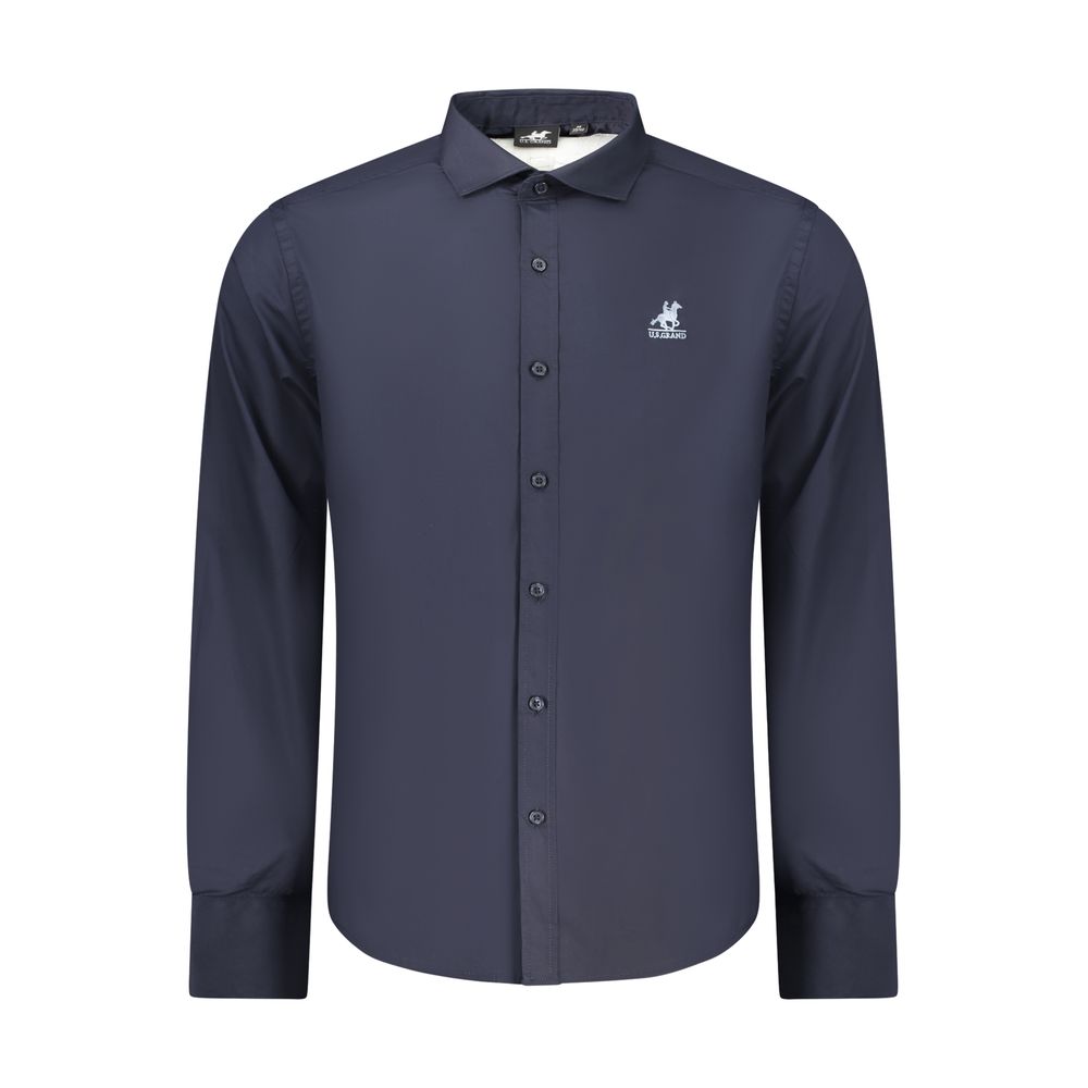 Dress Shirt by U.S. Grand Polo for men in cotton blue, featuring a nuanced and nuanced for a sophisticated finish.