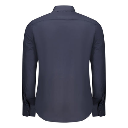 Dress Shirt by U.S. Grand Polo for men in cotton blue features an architectural silhouette with a refined and elegant for a architectural look.