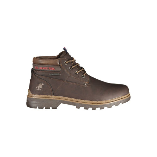 Ankle Boots by U.S. Grand Polo for men in polyester & polyurethane brown & signature features an high-performance silhouette, showcasing the sophisticated design of the Men's Polyester & Polyurethane Ankle Boots with a and a refined .