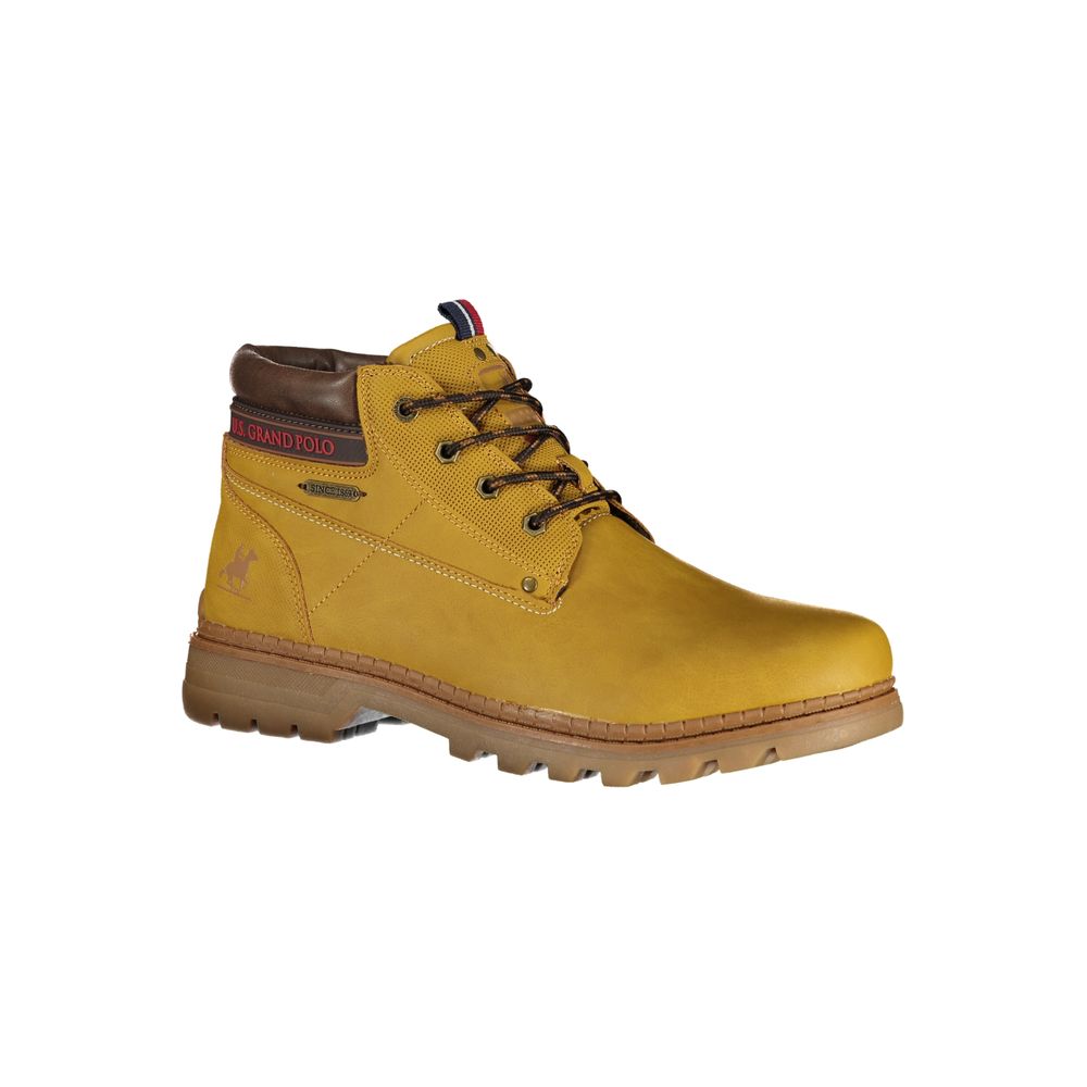 Lace-Up Ankle Boots by U.S. Grand Polo for men in polyester & polyurethane green, yellow, signature-print & print features an high-performance design from the Bear Men's Polyester & Polyurethane Lace-Up Ankle Boots collection, highlighting a high-performance and for a refined look.