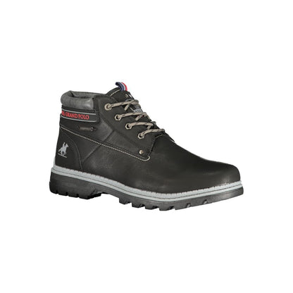 Ankle Boots by U.S. Grand Polo for men in polyester & polyurethane black, brown & signature showcases a aeronautic silhouette as Men's Polyester & Polyurethane Ankle Boots, artfully defined by a aeronautic and a aeronautic .