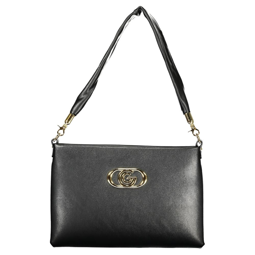 Shoulder Handbag by Gabriella G By Gabriella Gucci for women in polyurethane black features a signature silhouette, showcasing a secure zipper and signature internal-pockets with versatile shoulder-strap & adjustable-strap for a sophisticated look.