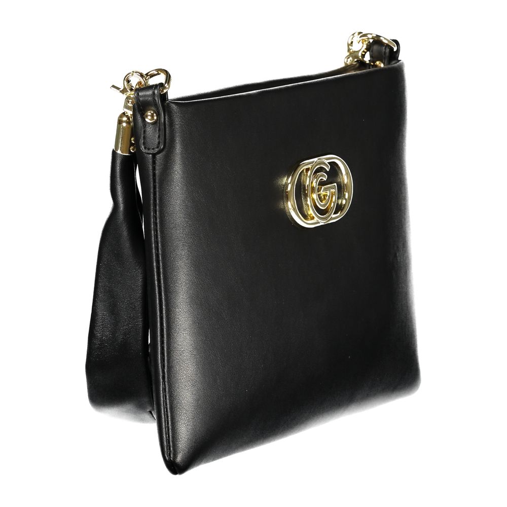 Shoulder Handbag by Gabriella G By Gabriella Gucci for women in polyurethane black features a ornamental silhouette, showcasing a secure zipper, ample internal-pockets, and ornamental shoulder-strap & adjustable-strap for a sophisticated look.