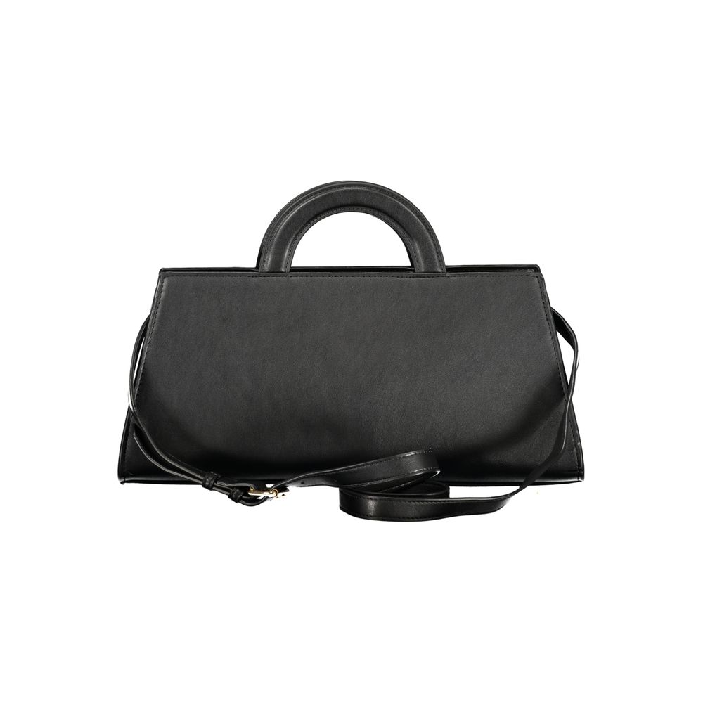 This Handbag by Gabriella G By Gabriella Gucci for women in polyurethane and black presents a sculptural silhouette featuring a secure zipper, ample internal-pockets & cardholder, and versatile shoulder-strap, handle & detachable-strap for a sculptural finish.
