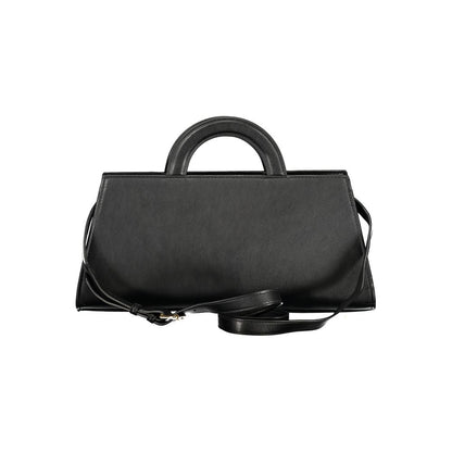 This Handbag by Gabriella G By Gabriella Gucci for women in polyurethane and black presents a sculptural silhouette featuring a secure zipper, ample internal-pockets & cardholder, and versatile shoulder-strap, handle & detachable-strap for a sculptural finish.