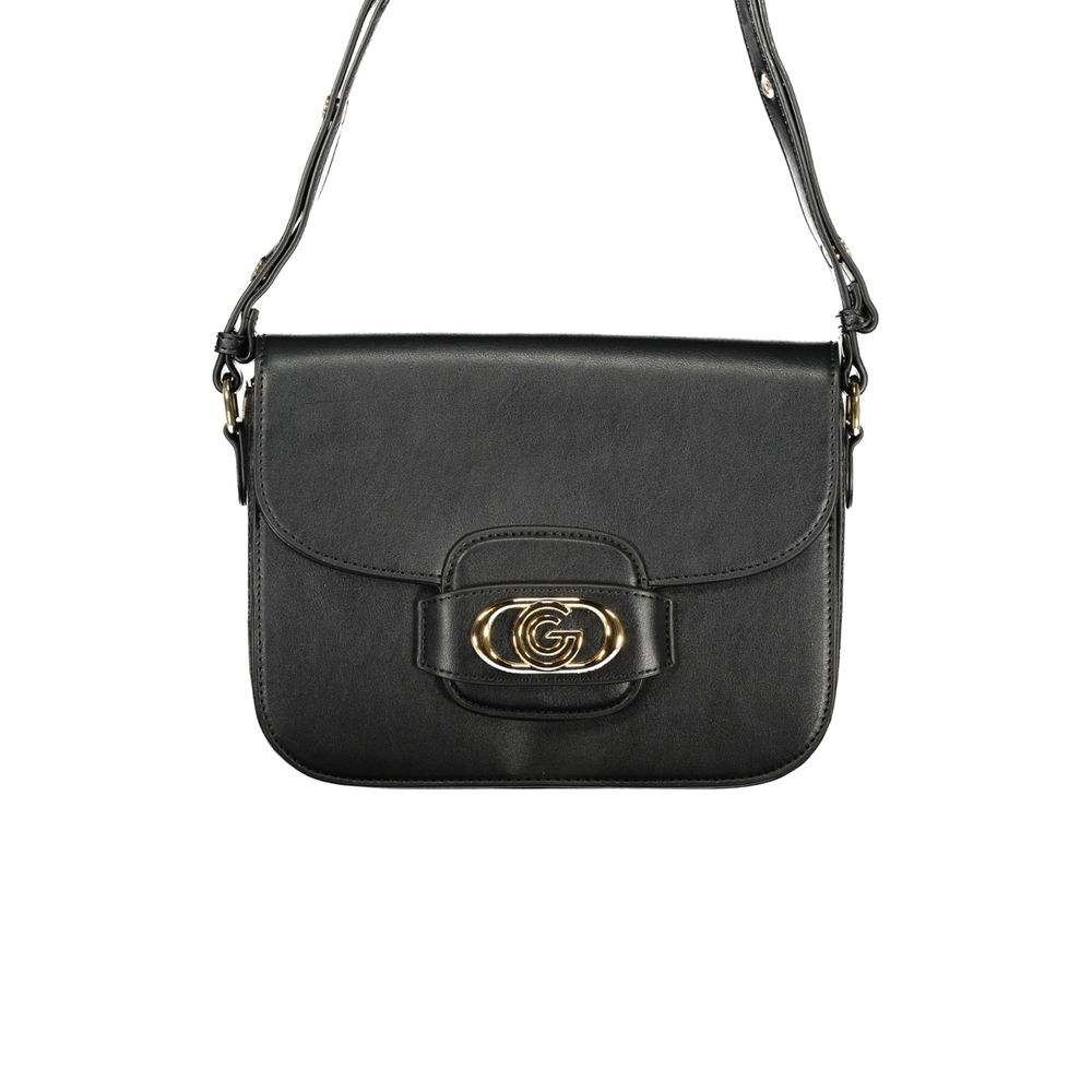 2-in-1 Shoulder & Crossbody Travel Tote Handbag by Gabriella G By Gabriella Gucci for women in polyurethane black features a refined silhouette, showcasing a secure snap, organized internal-pockets, and versatile crossbody-strap, shoulder-strap, adjustable-strap & handle for a refined finish.