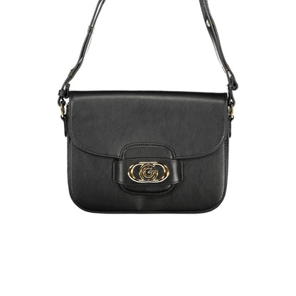 2-in-1 Shoulder & Crossbody Travel Tote Handbag by Gabriella G By Gabriella Gucci for women in polyurethane black features a refined silhouette, showcasing a secure snap, organized internal-pockets, and versatile crossbody-strap, shoulder-strap, adjustable-strap & handle for a refined finish.