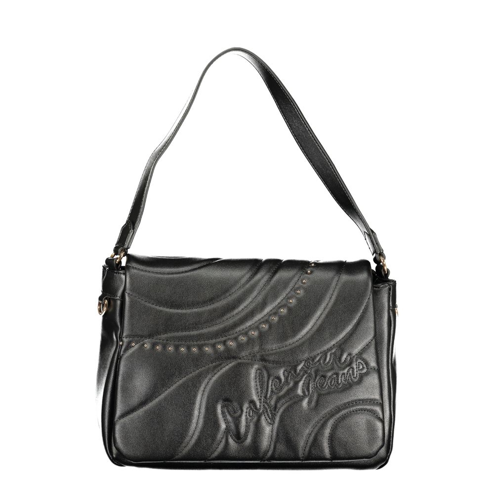 Cafenoir Polyurethane Shoulder Handbag - Black
