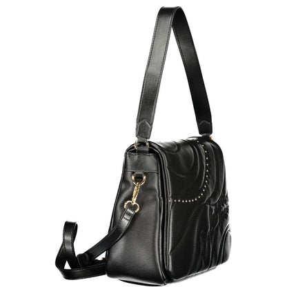 Cafenoir Polyurethane Shoulder Handbag - Black