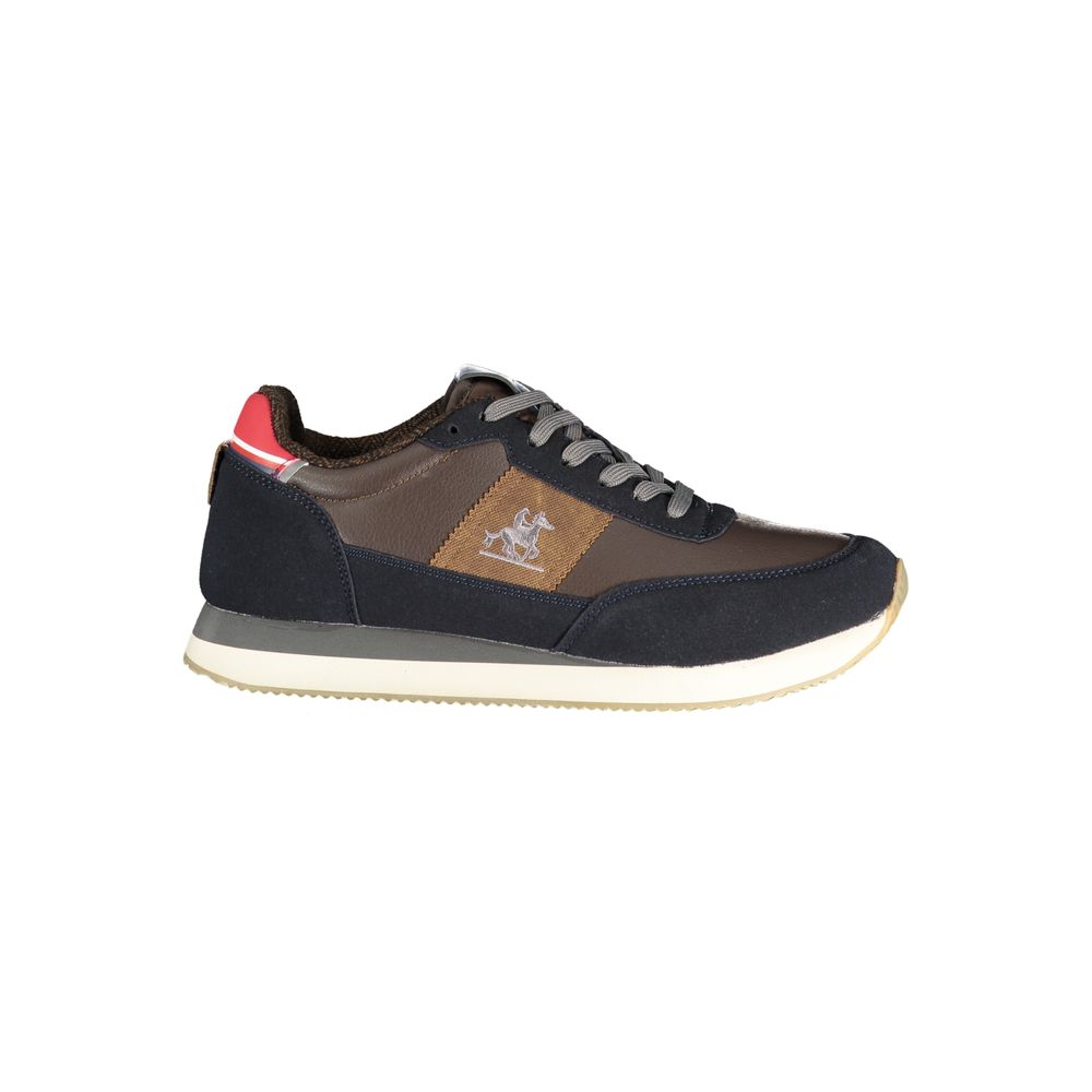 Athletic Sneakers by U.S. Grand Polo for men in polyester & polyurethane brown features an architectural silhouette from the Men's Athletic Polyester & Polyurethane Sneakers collection, showcasing a architectural athletic style for a architectural look.