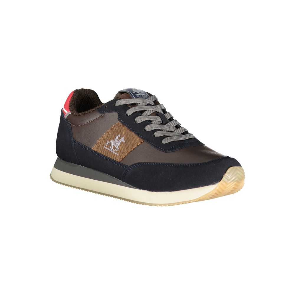 Athletic Sneakers by U.S. Grand Polo for men in polyester & polyurethane brown showcases an impeccable silhouette, defined by an impeccable athletic style design that perfectly captures the essence of the Men's Athletic Polyester & Polyurethane Sneakers.
