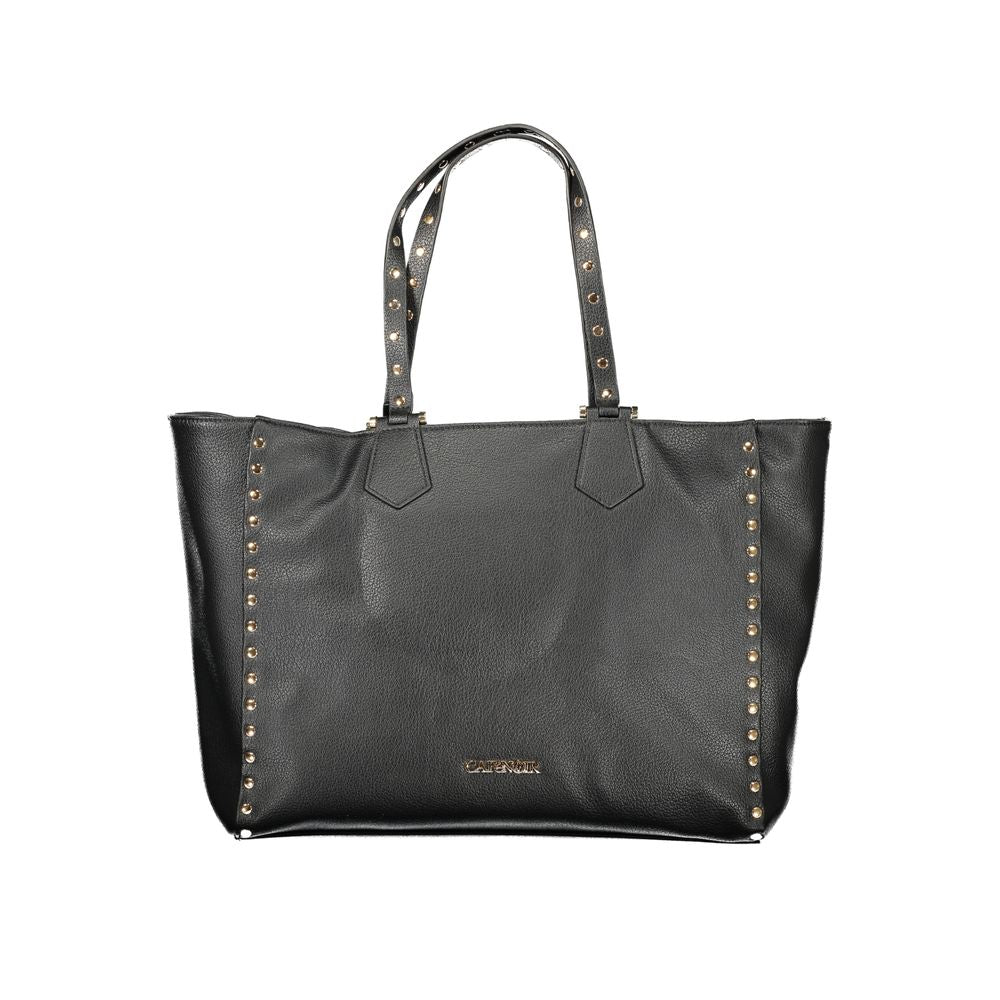 Cafenoir Polyurethane Shoulder Handbag - Black