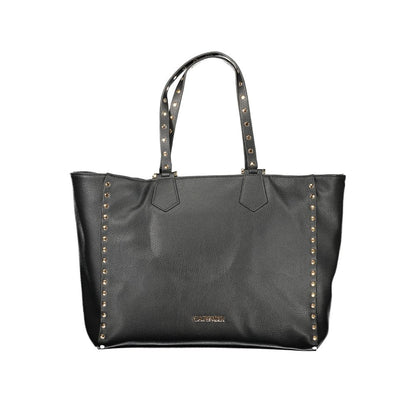 Cafenoir Polyurethane Shoulder Handbag - Black
