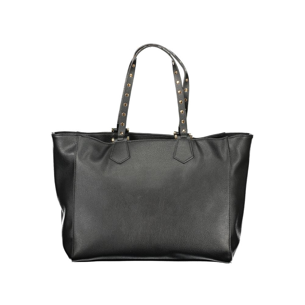 Cafenoir Polyurethane Shoulder Handbag - Black