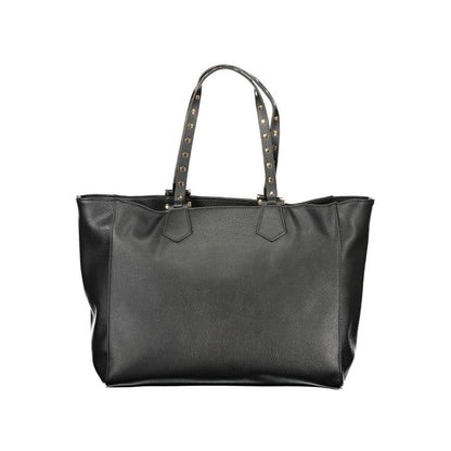 Cafenoir Polyurethane Shoulder Handbag - Black