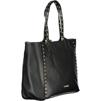 Cafenoir Polyurethane Shoulder Handbag - Black