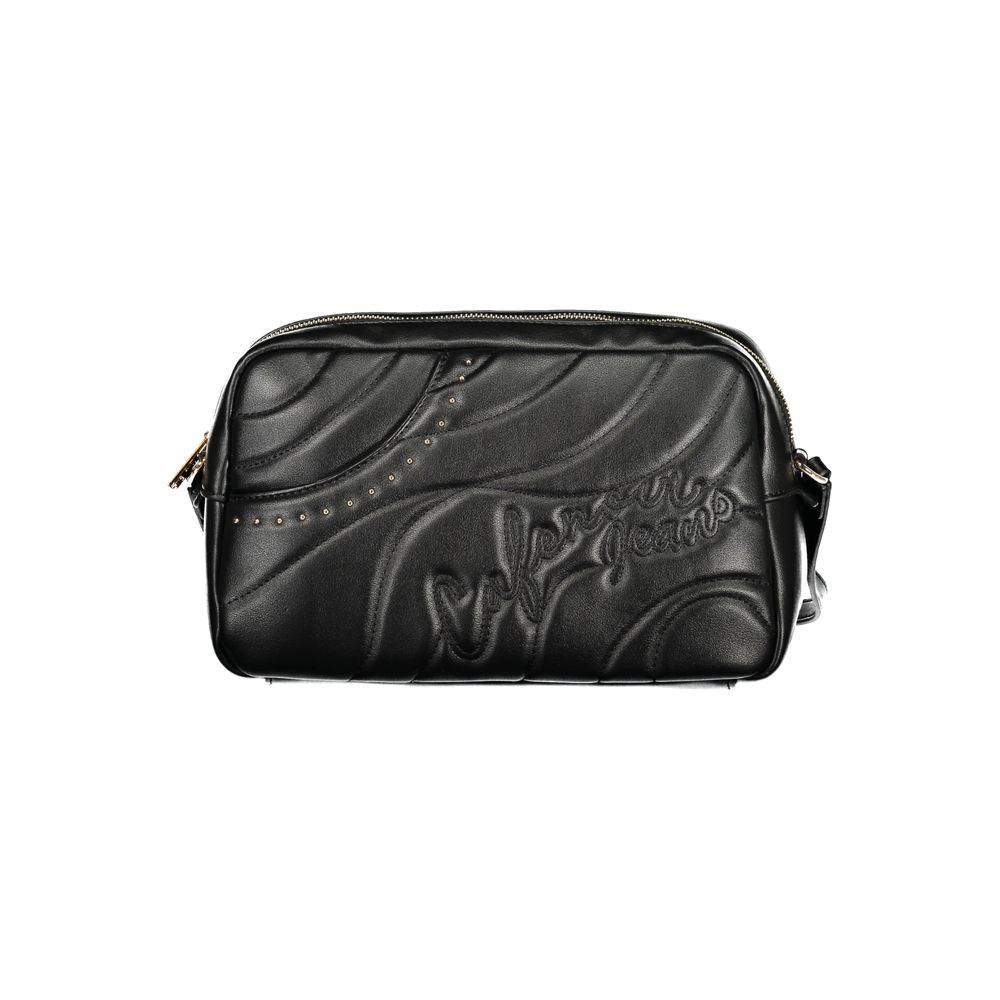 Shoulder Handbag by Cafenoir for women in polyurethane black features a refined silhouette, showcasing a secure zipper, organized external-pockets & internal-pockets, and versatile shoulder-strap & adjustable-strap for a refined finish.