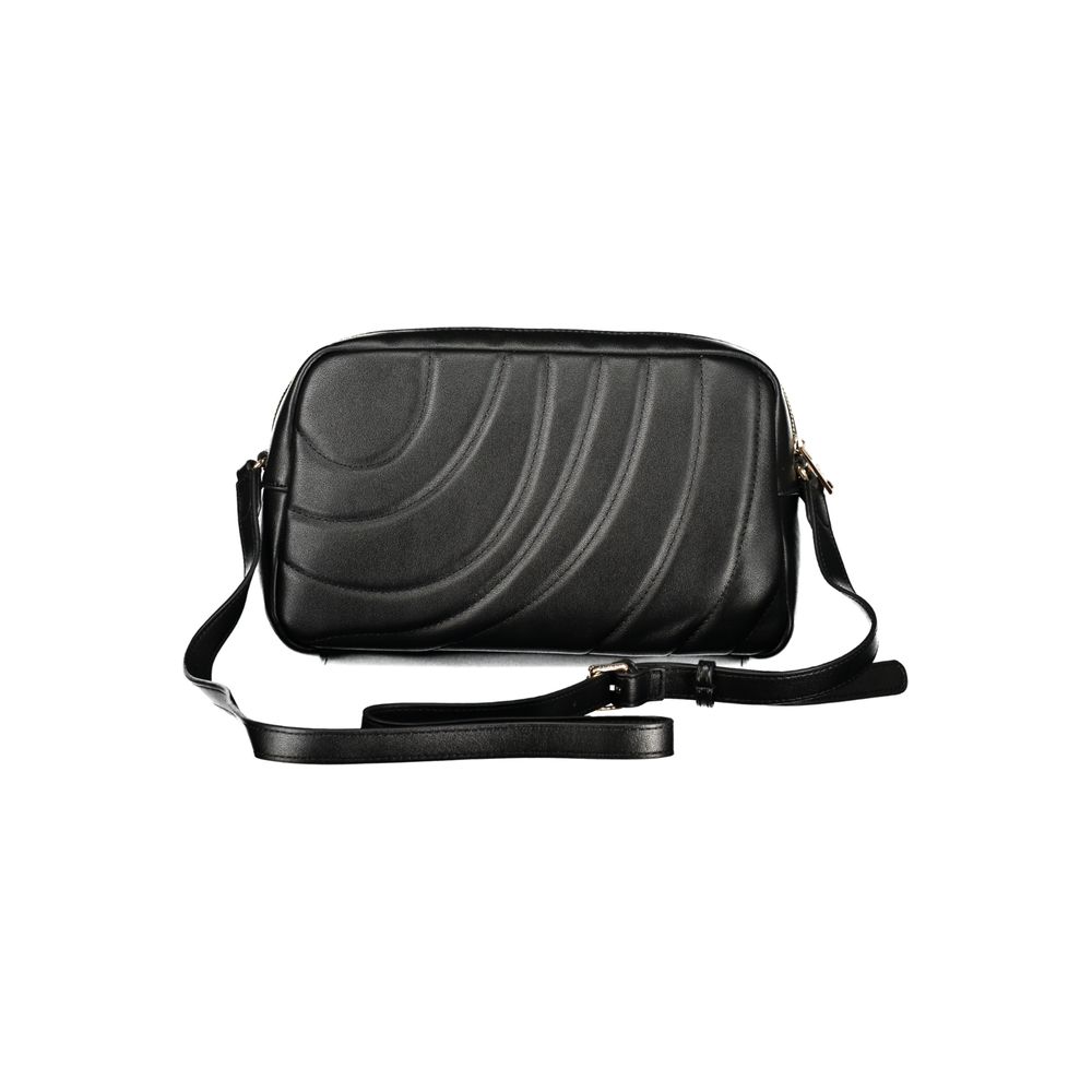 Shoulder Handbag by Cafenoir for women in polyurethane black features a exquisite silhouette, showcasing a secure zipper and exquisite external-pockets & internal-pockets with versatile shoulder-strap & adjustable-strap for a exquisite finish.