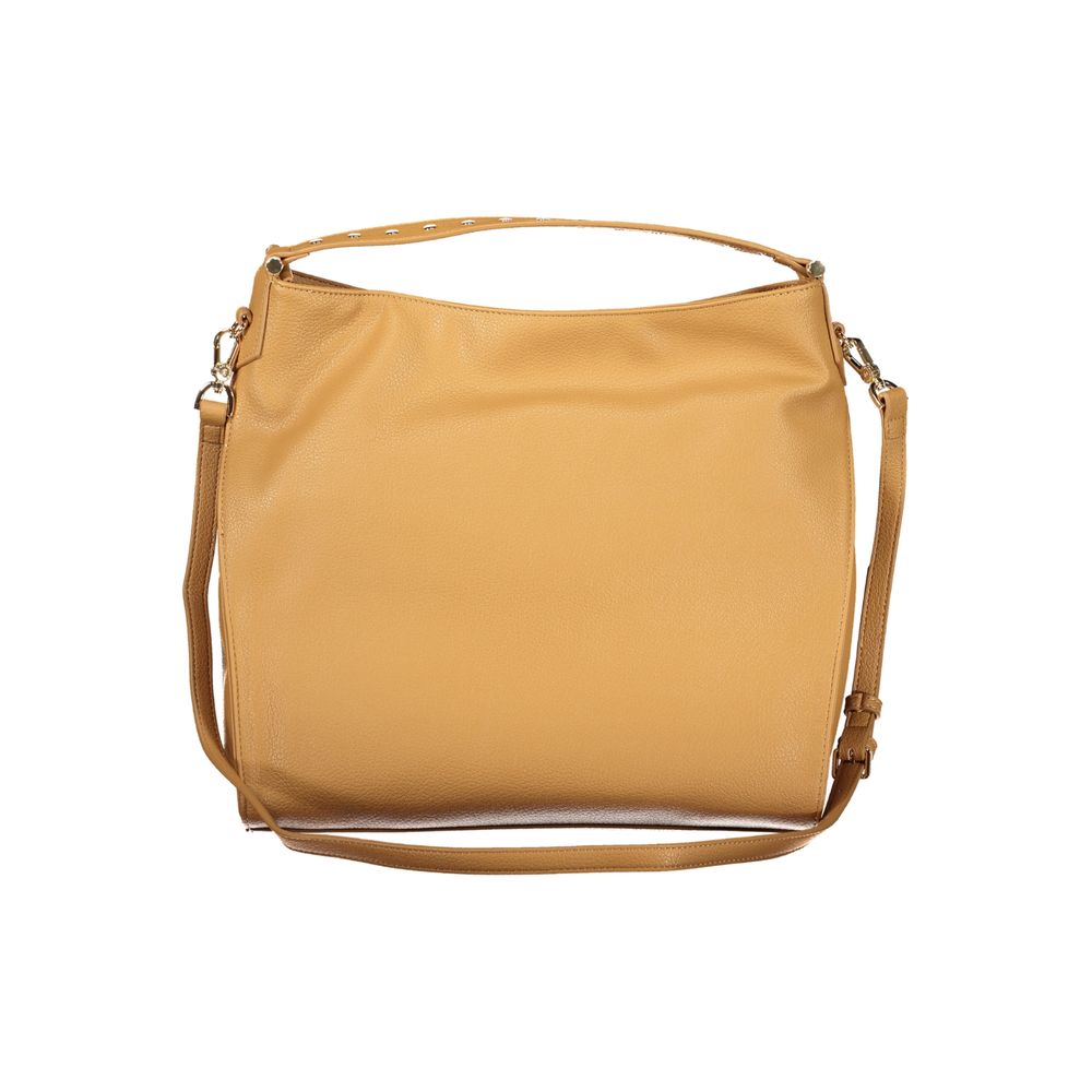 Shoulder Handbag by Cafenoir for women in polyurethane brown features a exquisite silhouette, showcasing a secure zipper and exquisite internal-pockets with versatile shoulder-strap & handle for a exquisite finish.