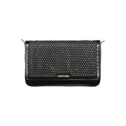 Evening Handbag by Cafenoir for women in polyurethane & rhinestone black features a exquisite silhouette, showcasing a secure snap and exquisite internal-pockets with versatile for a exquisite finish.